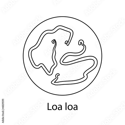 Parasites, worms, helminths in humans, cats, dogs. Hand drawing.