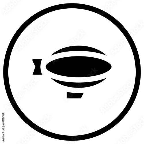 Flying Airship Vector Icon Design Illustration