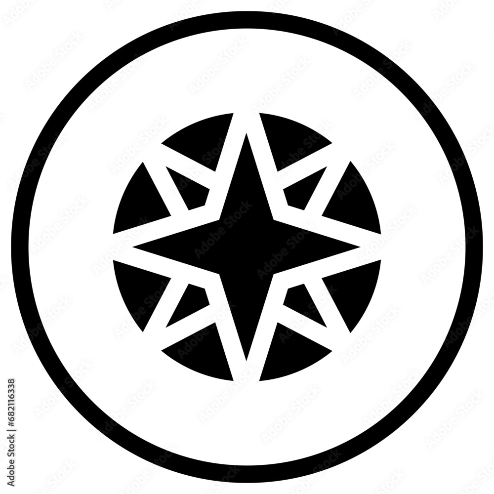 Compass Rose Vector Icon Design Illustration Compass Rose Vector Icon Design Illustration