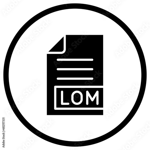LOM Vector Icon Design Illustration