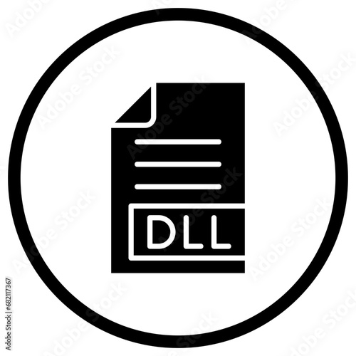 DLL Vector Icon Design Illustration photo