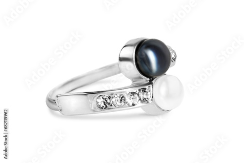 Pearls ring isolated