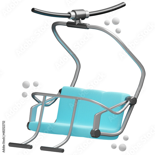 chairlift 3D illustration