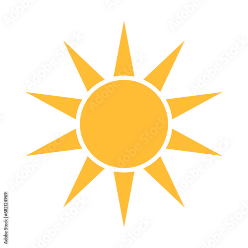 Sun flat icon vector. Summer pictogram. Sunlight symbol. for website design, web button, mobile app illustration