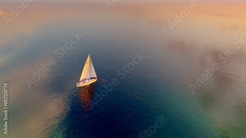 Yacht in the sea.