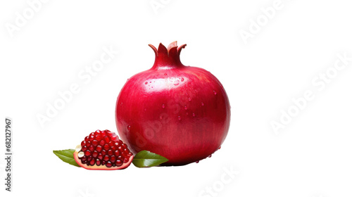 A pomegranate on the transparent background