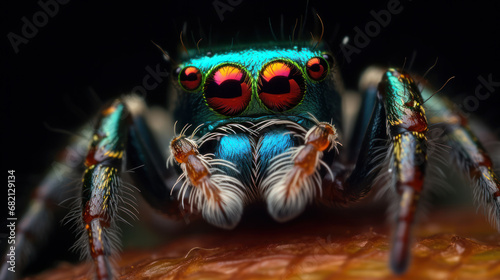 Spider macro photography extreme close-up photo