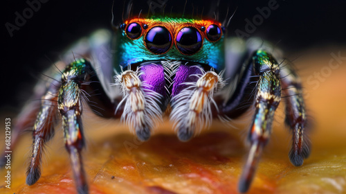 Spider macro photography extreme close-up