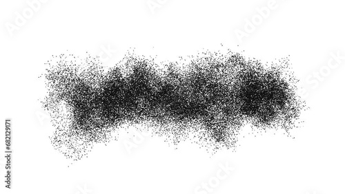 PARTICLES text that separates into thousands of particles on white background - separated alpha channel photo