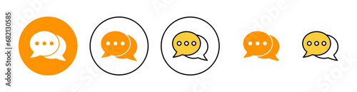 Chat icon set for web and mobile app. speech bubble sign and symbol. comment icon. message