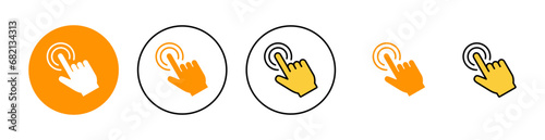 Hand click icon set  for web and mobile app. pointer sign and symbol. hand cursor icon