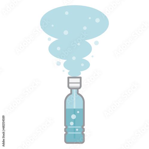 ペットボトル加湿器のイラスト