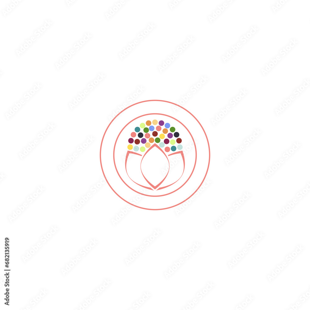 Floral Lotus icon. Beauty simple and modern logo template Floral Lotus icon. Beauty simple and modern logo template