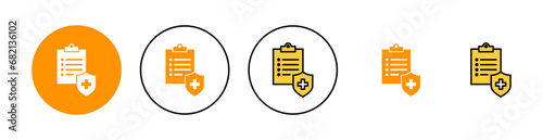 Medical insurance icon set tor for web and mobile app. health insurance sign and symbol