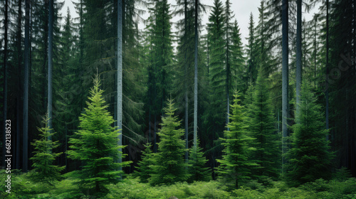 Spruce evergreen forest