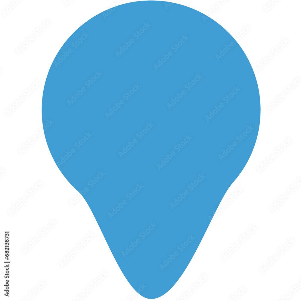 Digital png illustration of blue pointer with copy space on transparent background