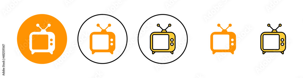 Tv icon set for web and mobile app. television sign and symbol Tv icon set for web and mobile app. television sign and symbol
