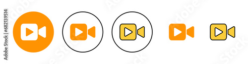 Free Download Video icon set for web and mobile app. video camera sign and symbol. movie sign. cinema - GFXLoad