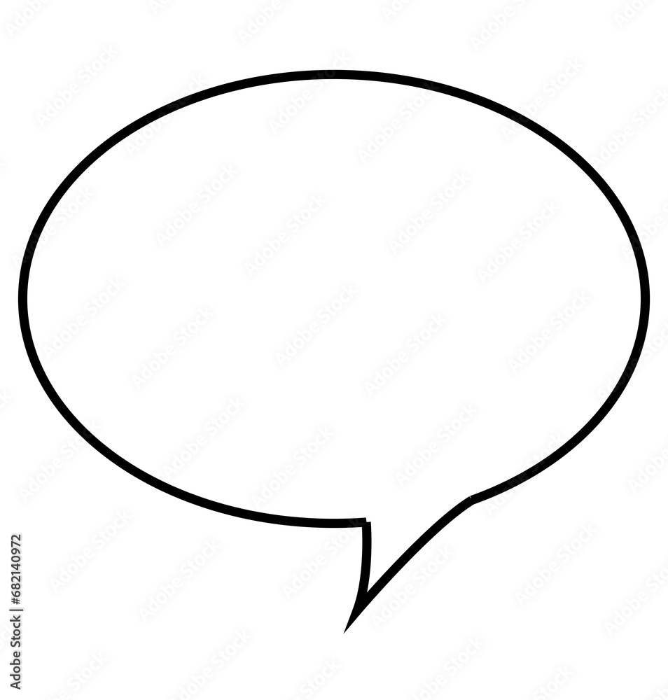 Digital png illustration of white speech bubble on transparent background Digital png illustration of white speech bubble on transparent background