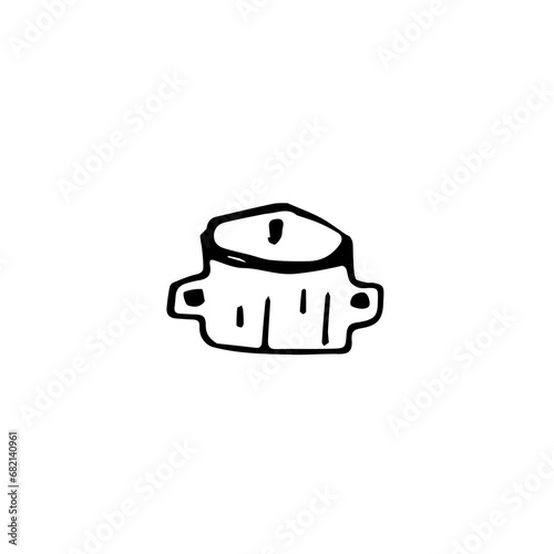 Camping doodle hand drawn 