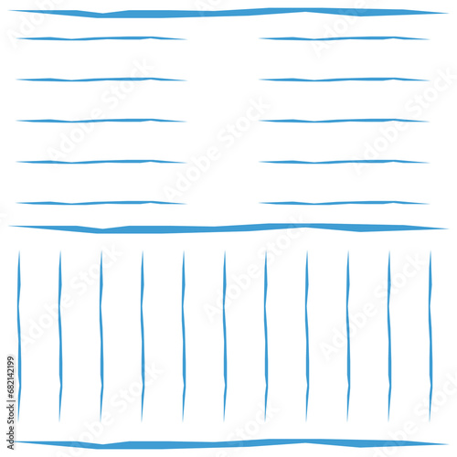 Digital png illustration of blue vertical and horizontal lines repeated on transparent background