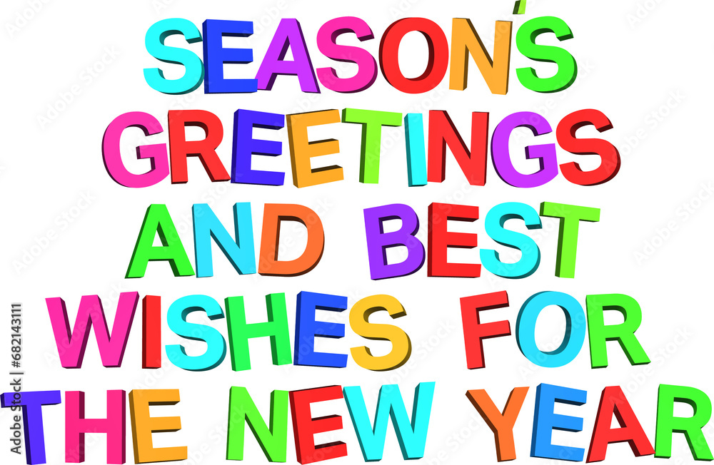 Digital png text of colourful new year's wishes on transparent background