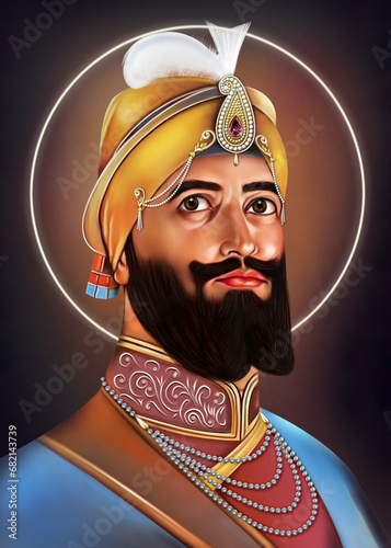 Guru Gobind Singh Ji Painting  which is also Known as Tenth Sikh Guru of Ten Guru's 