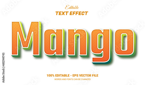 mango editable text effect