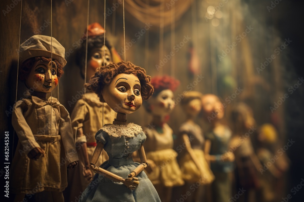 Puppetry marionette background
Puppetry marionette background