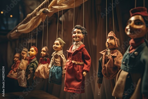Puppetry marionette background	
