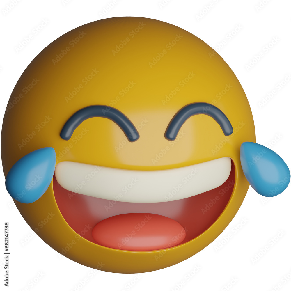 Laughing Emoji 3D Icon Laughing Emoji 3D Icon