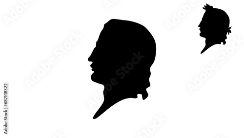 Virgil silhouette, high quality vector photo