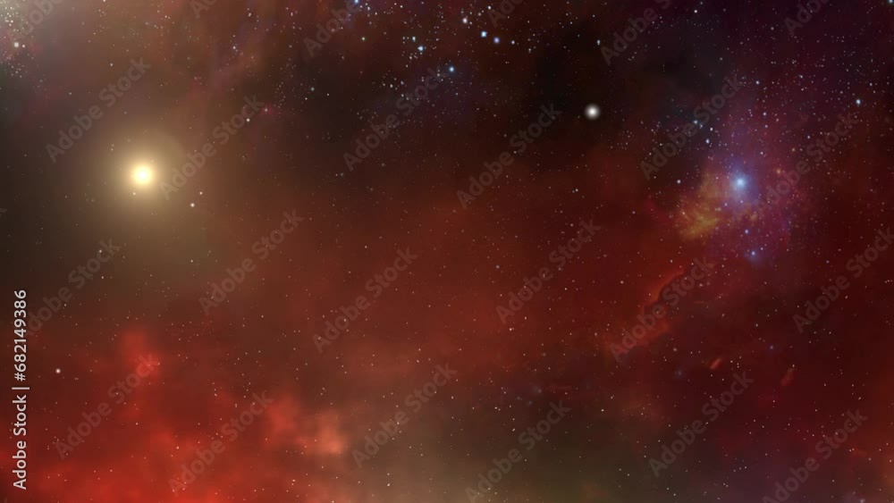 Flying Into The Cosmic red Nebulae Universe Flying Into The Cosmic red Nebulae Universe