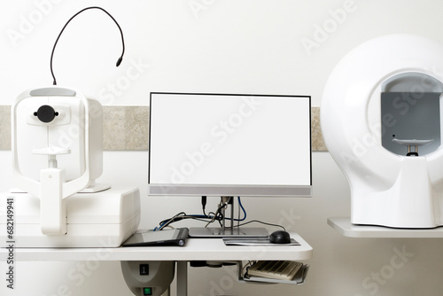 Dental clinic interior with digital panoramic and cephalometric system photo