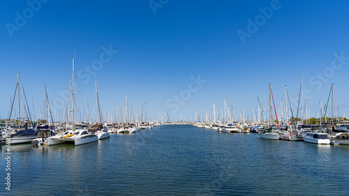 Boats and Yachts at William Gunn Jetty, Brisbane, Queensland © Eugene