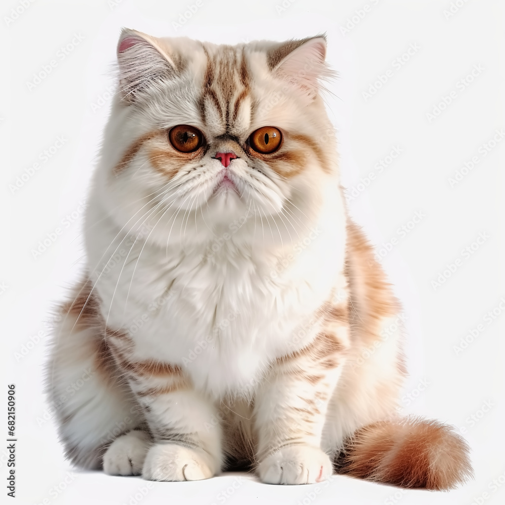 Exotic Shorthair fold cat isolated