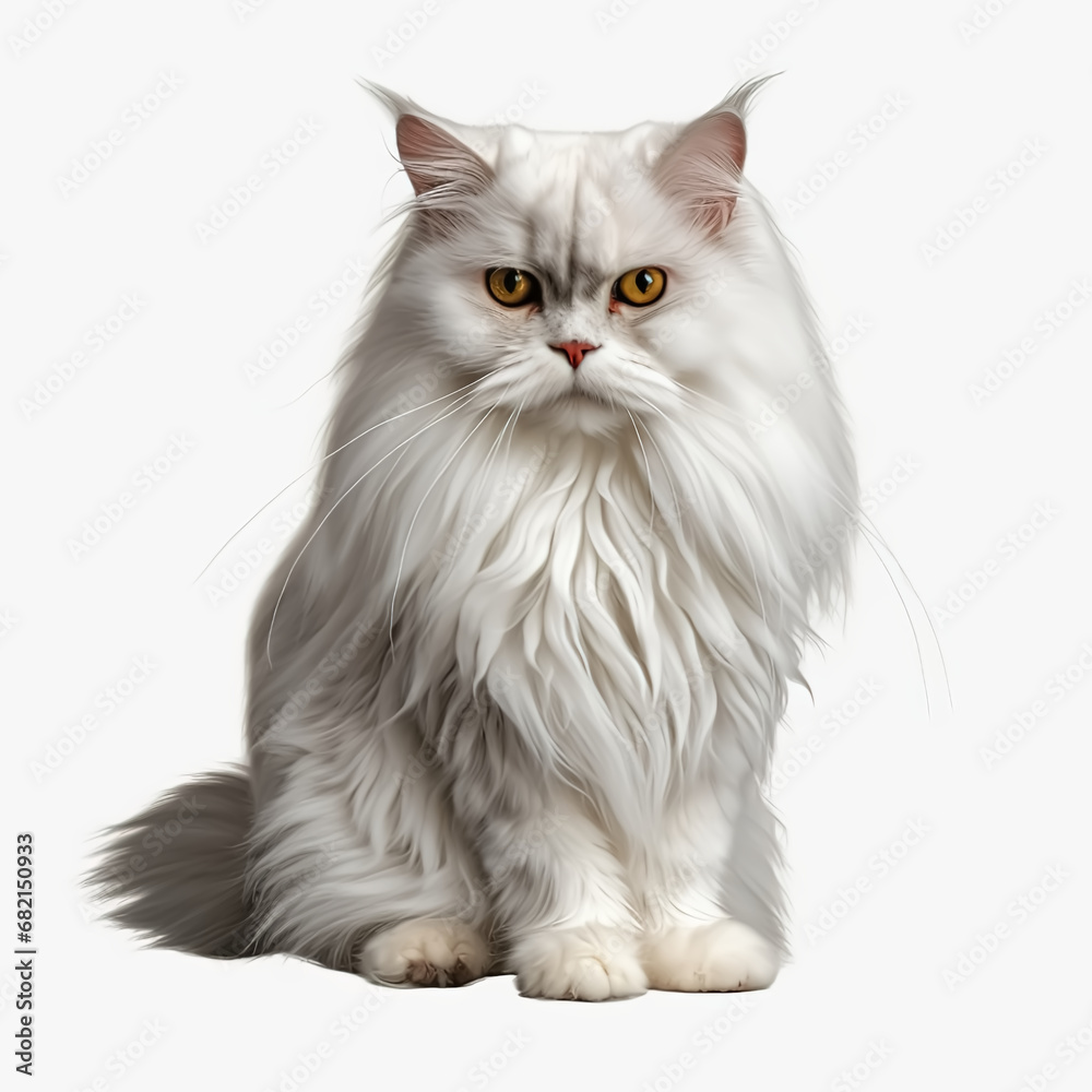 Persian cat isolated on white