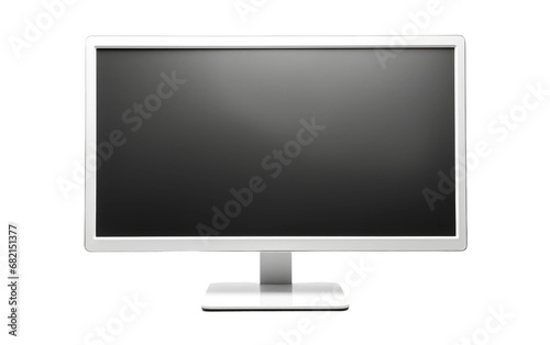 A Close up of an Isolated Computer Monitor Captured in this Real Photo Isolated on a Transparent Background PNG.