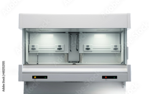A Real Photo Showcase of an Isolated Fume Hood for Chemical Containment Isolated on a Transparent Background PNG.