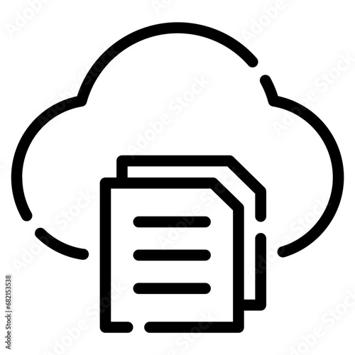 Schilderij op canvas Cloud Submission icon