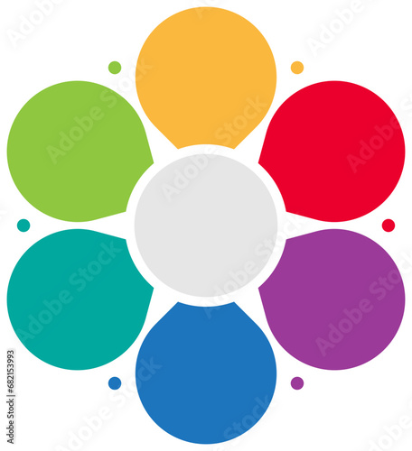 Infographic Diagram Chart Colorful Flower