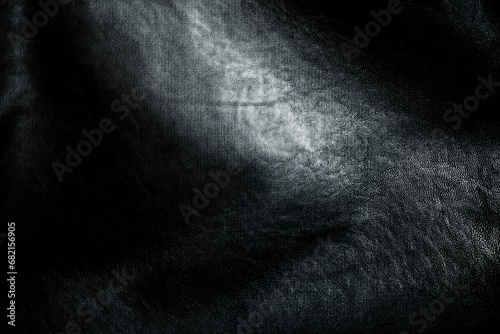Black leather texture or background for design with copy space for text or image.