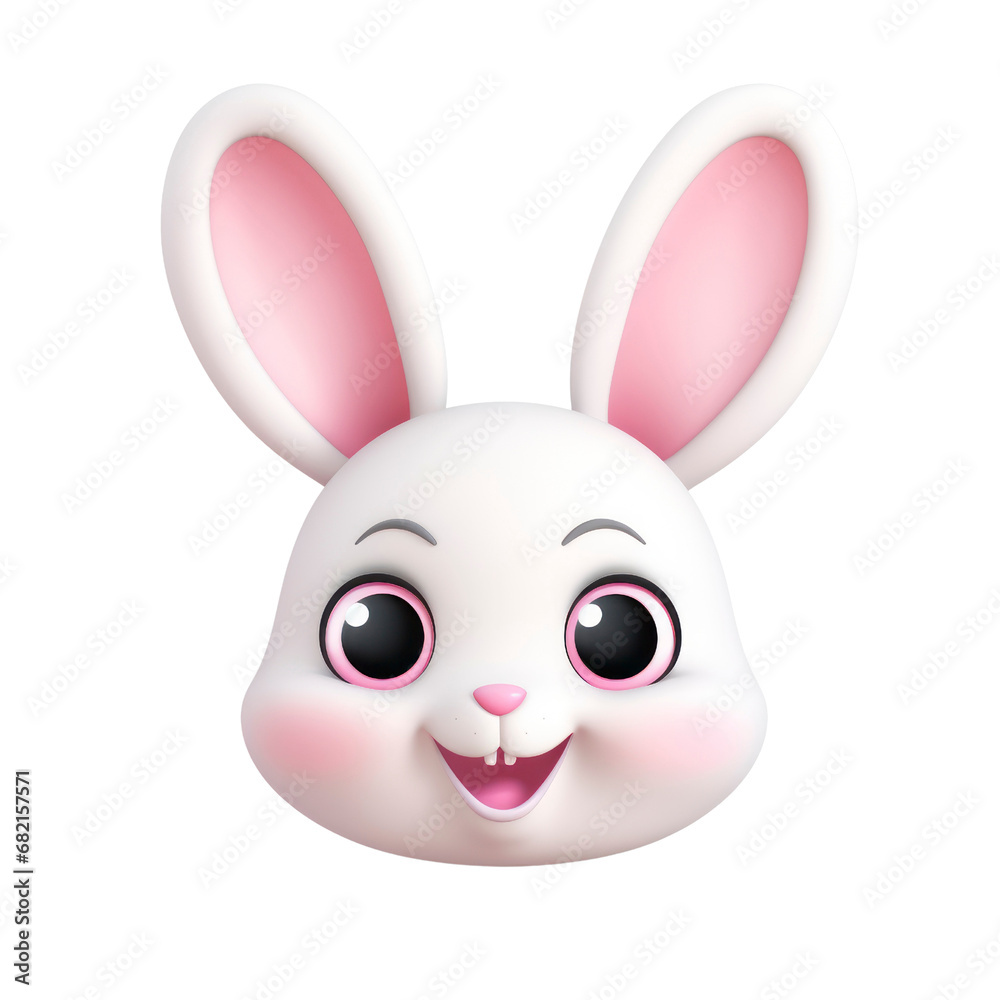 icon of a bunny emoji with long ears and a joyful hop.