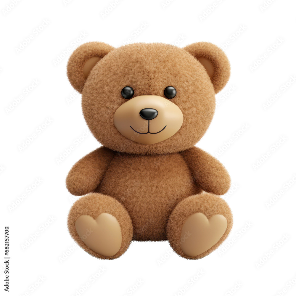 icon of a plush bear emoji with a loving expression and soft, brown fur.