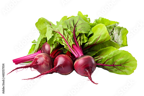 Isolated Beetroot with Leaves