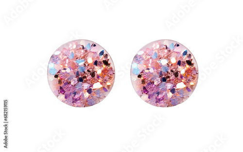 Sparkling Craft Capturing the Essence of Earring Resin Glitter Isolated on a Transparent Background PNG.