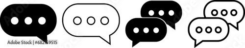 Set of Chat Bubble Icons