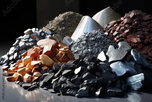 Piles Of Rare Earth Elements Mined And Refined photo