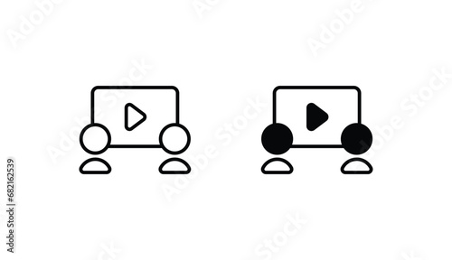 Movies icon design with white background stock illustration