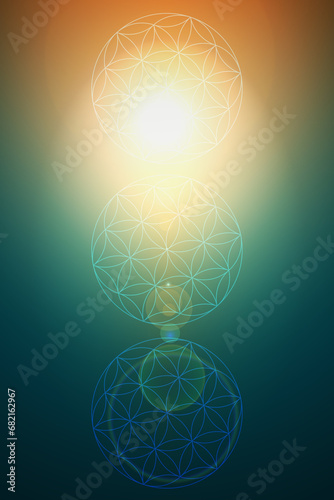 Colorful background with geometric element. Sacred geometry motifs. Vintage decorative elements.
